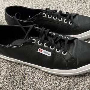 Superga Women's Black Canvas Athletic Shoes